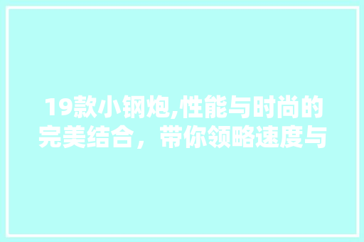 19款小钢炮,性能与时尚的完美结合，带你领略速度与激情！