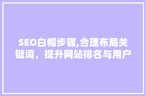SEO白帽步骤,合理布局关键词，提升网站排名与用户体验 GoogleSEO
