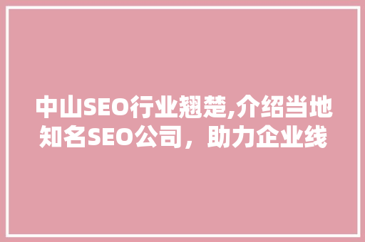 中山SEO行业翘楚,介绍当地知名SEO公司，助力企业线上腾飞