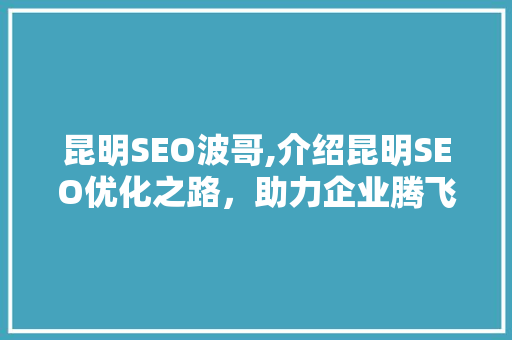 昆明SEO波哥,介绍昆明SEO优化之路，助力企业腾飞