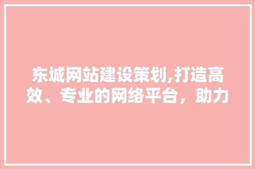 东城网站建设策划,打造高效、专业的网络平台，助力企业腾飞 百度SEO