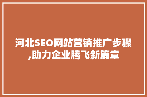 河北SEO网站营销推广步骤,助力企业腾飞新篇章 GoogleSEO