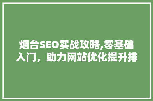 烟台SEO实战攻略,零基础入门，助力网站优化提升排名