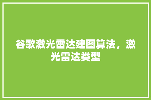 谷歌激光雷达建图算法，激光雷达类型 必应SEO