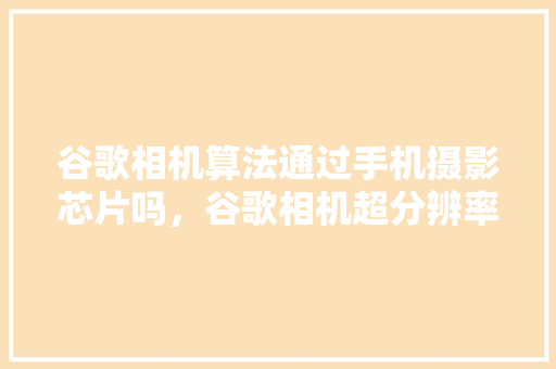 谷歌相机算法通过手机摄影芯片吗，谷歌相机超分辨率会伤传感器吗 搜狗SEO