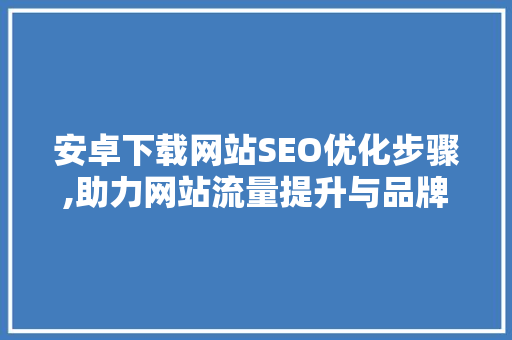 安卓下载网站SEO优化步骤,助力网站流量提升与品牌建设