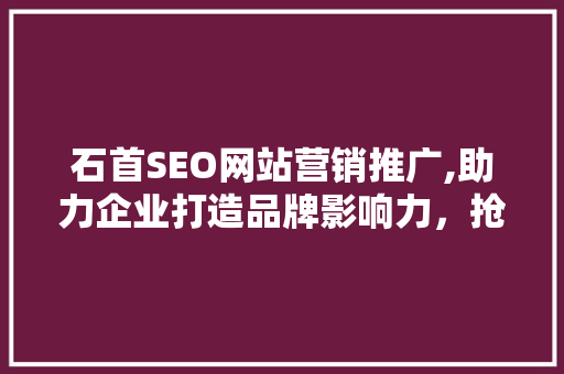 石首SEO网站营销推广,助力企业打造品牌影响力，抢占市场份额
