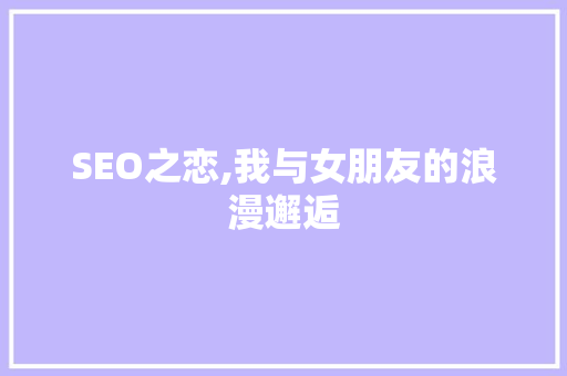 SEO之恋,我与女朋友的浪漫邂逅 百度SEO