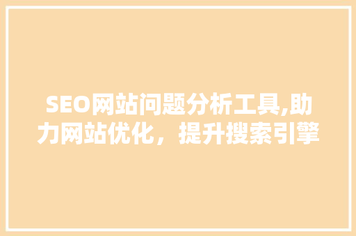 SEO网站问题分析工具,助力网站优化，提升搜索引擎排名