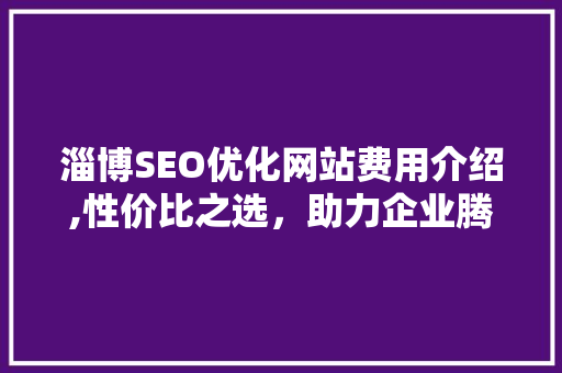 淄博SEO优化网站费用介绍,性价比之选，助力企业腾飞 必应SEO