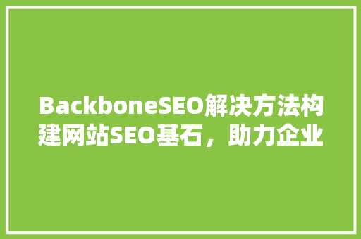 BackboneSEO解决方法构建网站SEO基石，助力企业网络营销腾飞 必应SEO