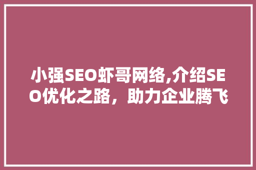 小强SEO虾哥网络,介绍SEO优化之路，助力企业腾飞 必应SEO