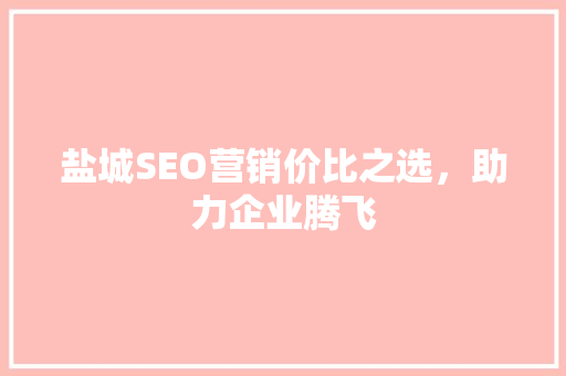 盐城SEO营销价比之选，助力企业腾飞