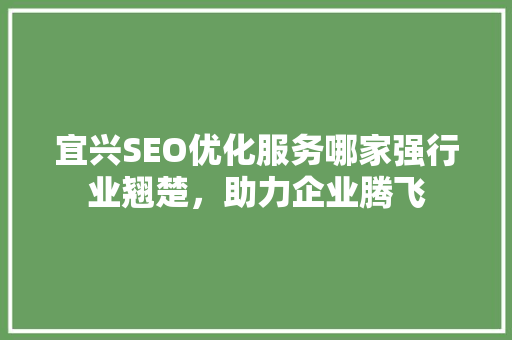 宜兴SEO优化服务哪家强行业翘楚，助力企业腾飞 搜狗SEO