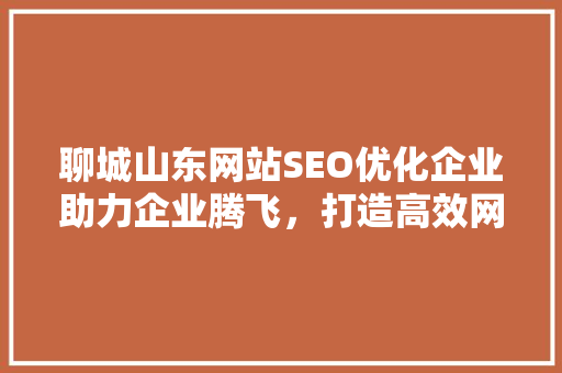 聊城山东网站SEO优化企业助力企业腾飞，打造高效网络营销步骤 百度SEO