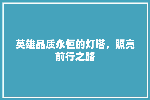 英雄品质永恒的灯塔，照亮前行之路 百度SEO