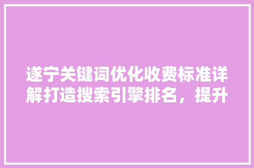 遂宁关键词优化收费标准详解打造搜索引擎排名，提升品牌知名度 必应SEO