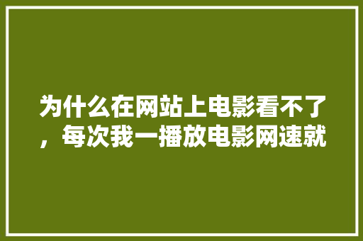 为什么在网站上电影看不了，每次我一播放电影网速就是零点几k／s，然后一直在刷新？这是不是网站自配播「网站为什么会被攻击」