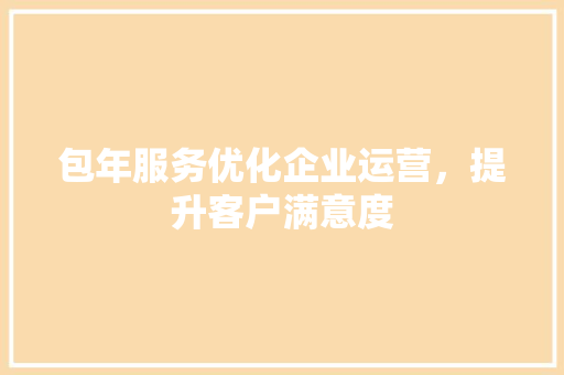 包年服务优化企业运营，提升客户满意度 必应SEO