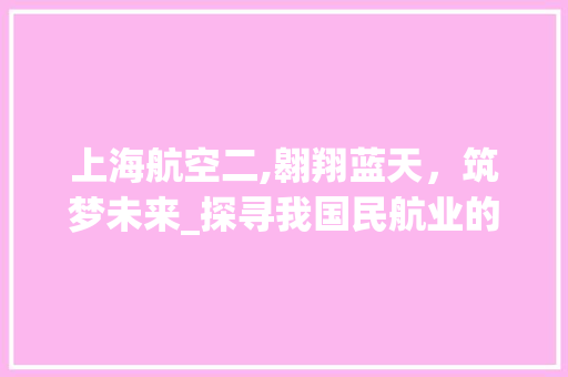上海航空二,翱翔蓝天，筑梦未来_探寻我国民航业的领军者 上海航空二,翱翔蓝天，筑梦未来_探寻我国民航业的领军者 神马SEO