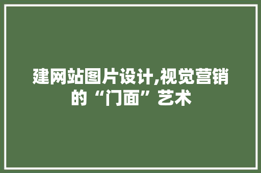 建网站图片设计,视觉营销的“门面”艺术 建网站图片设计,视觉营销的“门面”艺术 神马SEO