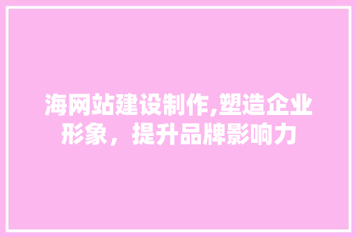 海网站建设制作,塑造企业形象，提升品牌影响力 海网站建设制作,塑造企业形象，提升品牌影响力 GoogleSEO