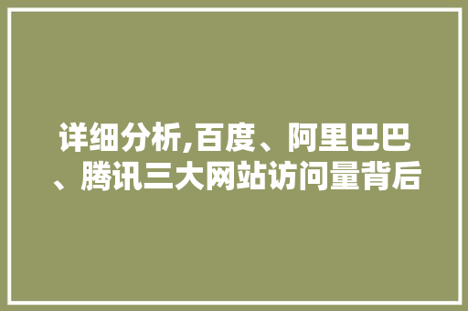 详细分析,百度、阿里巴巴、腾讯三大网站访问量背后的商业逻辑 详细分析,百度、阿里巴巴、腾讯三大网站访问量背后的商业逻辑 必应SEO