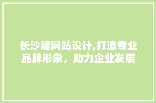 长沙建网站设计,打造专业品牌形象，助力企业发展 长沙建网站设计,打造专业品牌形象，助力企业发展 搜狗SEO