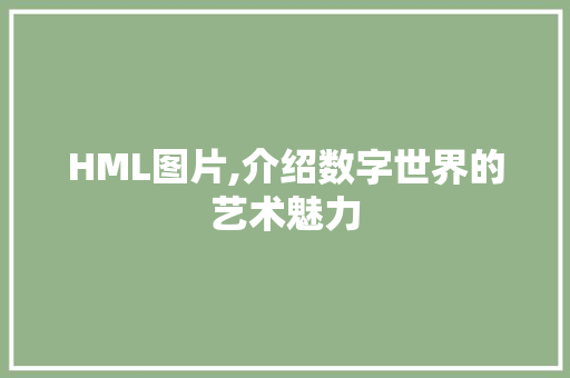 HML图片,介绍数字世界的艺术魅力 HML图片,介绍数字世界的艺术魅力 神马SEO