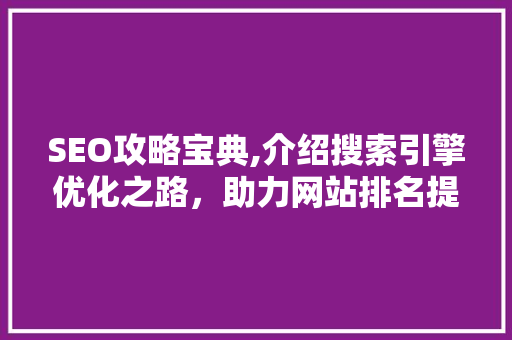 SEO攻略宝典,介绍搜索引擎优化之路,助力网站排名提升 百度SEO SEO攻略宝典,介绍搜索引擎优化之路,助力网站排名提升 SEO攻略宝典,介绍搜索引擎优化之路,助力网站排名提升 百度SEO