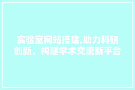 实验室网站搭建,助力科研创新，构建学术交流新平台